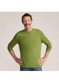 LANDS' END Ottoman-Rippshirt mit langen &Auml;rmeln f&uuml;r Herren, Herren, size: regular, Gr&uuml;n, Baumwolle/Polyester/Baumwoll-Mischung, by Lands' End