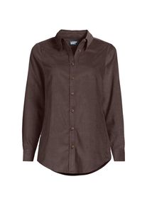 LANDS' END Feincord-Hemdbluse f&uuml;r Damen in Petite-Gr&ouml;&szlig;e, Damen, size: petite, Braun, Baumwolle, by Lands' End