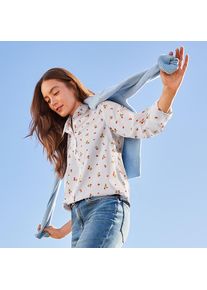 LANDS' END B&uuml;gelfreie Baumwoll-Bluse, Damen, size: regular, Wei&szlig;, Baumwolle, by Lands' End