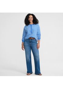 LANDS' END Soft Denim Schlagjeans High Waist, Damen, size: regular, Blau, Elasthan/Baumwoll-Mischung, by Lands' End