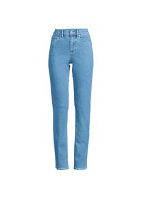 LANDS' END Straight Fit Recover High Waist Jeans in Plus-Gr&ouml;&szlig;e, Damen, size: plus, Blau, Baumwoll-Mischung, by Lands' End