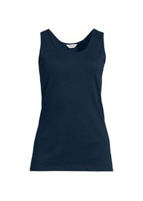 LANDS' END &Auml;rmelloses Top aus Baumwolle f&uuml;r Damen, Damen, size: regular, Blau, Baumwolle, by Lands' End