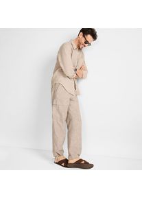 LANDS' END Leinenmix-Cargohose f&uuml;r Herren, Herren, size: regular, Braun, Leinen/Baumwoll-Mischung, by Lands' End