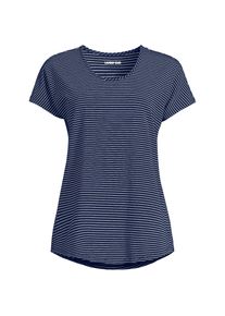LANDS' END Shirt aus Baumwolle/Modal-Mix mit Ballett-Ausschnitt f&uuml;r Damen, Damen, size: regular, Blau, Baumwolle Modal, by Lands' End