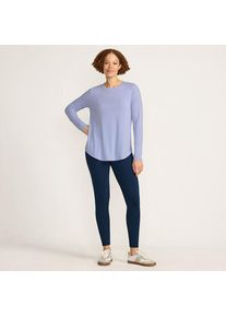 LANDS' END Starfish Leggings Mid Waist in Plus-Gr&ouml;&szlig;e, Damen, size: plus, Blau, Elasthan/Baumwoll-Mischung, by Lands' End
