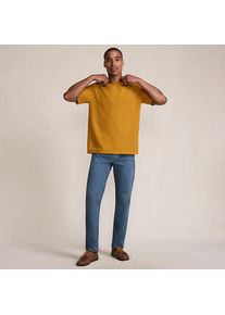 LANDS' END Premium Shirt mit Leinen und Waffelstruktur f&uuml;r Herren, Herren, size: regular, Gelb, Leinen/Polyester-Mischung, by Lands' End