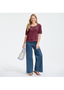 LANDS' END Recover Jeans High Waist mit extraweitem Bein f&uuml;r Damen, Damen, size: regular, Blau, Elasthan/Baumwoll-Mischung/Polyester-Mischung, by Lands' End