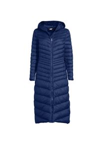 LANDS' END Ultraleichter Maxi-Daunenmantel mit Kapuze WANDERWEIGHT f&uuml;r Damen, Damen, size: regular, Blau, Nylon/Daunen, by Lands' End