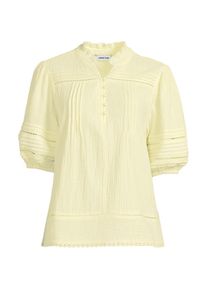 LANDS' END Musselin-Bluse mit Leiterborte f&uuml;r Damen, Damen, size: regular, Gelb, Baumwolle, by Lands' End