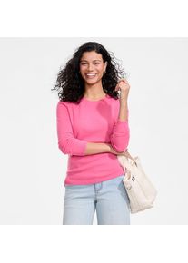 LANDS' END Kaschmir-Pullover mit rundem Ausschnitt, Damen, size: regular, Pink, Kaschmir, by Lands' End