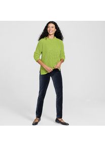 LANDS' END Slim Fit Samthose High Waist f&uuml;r Damen in Petite-Gr&ouml;&szlig;e, Damen, size: petite, Grau, Baumwoll-Mischung, by Lands' End