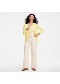 LANDS' END Soft Comfort weite Jeans im Leinenmix, Damen, size: regular, Elfenbein, by Lands' End