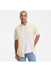 LANDS' END Seersucker-Kurzarmhemd f&uuml;r Herren, Classic Fit, Tall, Herren, size: tall, Gelb, Baumwolle, by Lands' End