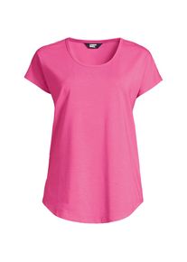 LANDS' END Shirt aus Baumwolle/Modal-Mix mit Ballettausschnitt f&uuml;r Damen, Damen, size: regular, Pink, Baumwolle/Baumwoll-Mischung/Baumwolle Modal, by Lands' End