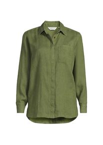 LANDS' END Premium Reinleinen-Bluse f&uuml;r Damen, Damen, size: regular, Gr&uuml;n, Leinen, by Lands' End