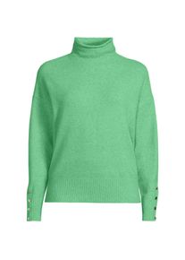 LANDS' END Soft Touch Stehkragenpullover mit &Auml;rmelkn&ouml;pfen f&uuml;r Damen, Damen, size: regular, Gr&uuml;n, Polyacryl/Woll-Mischung/Nylon-Mischung, by Lands' End