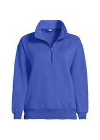 LANDS' END Serious Sweats Pullover mit Rei&szlig;verschluss f&uuml;r Damen in Plus-Gr&ouml;&szlig;e, Damen, size: plus, Blau, Baumwoll-Mischung/Polyester-Mischung, by Lands' End