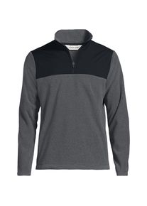 LANDS' END Anyweather Colorblock Fleece-Pullover mit Rei&szlig;verschluss f&uuml;r Herren, Herren, size: regular, Schwarz, Polyester, by Lands' End