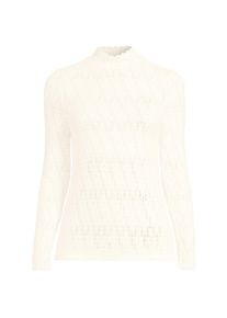 LANDS' END Spitzenshirt mit Stehkragen f&uuml;r Damen in Plus-Gr&ouml;&szlig;e, Damen, size: plus, Elfenbein, Elasthan/Nylon-Mischung, by Lands' End