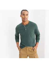 LANDS' END Super-T Langarm-Henleyshirt f&uuml;r Herren, Classic Fit, Herren, size: regular, Gr&uuml;n, Baumwolle, by Lands' End