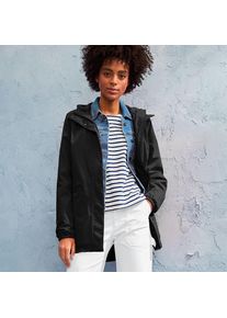 LANDS' END Wasserdichte Regenjacke SQUALL mit Packfach f&uuml;r Damen, Damen, size: regular, Schwarz, Polyester, by Lands' End
