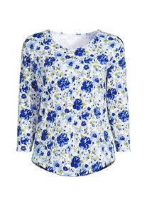 LANDS' END Flie&szlig;endes Shirt mit Ballettausschnitt f&uuml;r Damen, Damen, size: regular, Elfenbein, Baumwoll-Mischung/Baumwolle Modal, by Lands' End