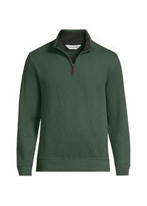 LANDS' END Rei&szlig;verschluss-Pullover aus Bedford-Ripp f&uuml;r Herren, Herren, size: regular, Gr&uuml;n, Baumwolle, by Lands' End