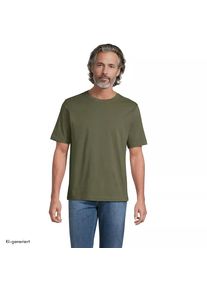 LANDS' END Super-T Kurzarm-Shirt f&uuml;r Herren, Classic Fit, Herren, size: regular, Gr&uuml;n, Baumwolle, by Lands' End