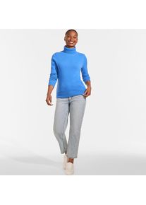 LANDS' END Rollkragen-Pullover aus Kaschmir, Damen, size: regular, Blau, Kaschmir, by Lands' End