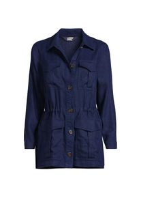 LANDS' END Hemdjacke aus Leinen f&uuml;r Damen, Damen, size: regular, Blau, Leinen, by Lands' End