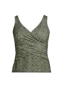 LANDS' END Tankini-Top mit Wickelfront Slender f&uuml;r Damen in Plus-Gr&ouml;&szlig;e, Damen, size: plus, Gr&uuml;n, Elasthan/Nylon-Mischung, by Lands' End