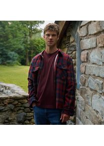 LANDS' END Hemdjacke mit Teddyfutter f&uuml;r Herren, Herren, size: regular, Rot, Polyester, by Lands' End