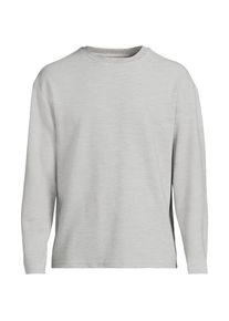LANDS' END Ottoman-Rippshirt mit langen &Auml;rmeln f&uuml;r Herren, Herren, size: regular, Grau, Baumwolle/Polyester/Baumwoll-Mischung, by Lands' End