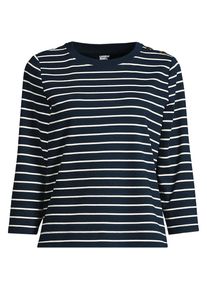 LANDS' END Shirt mit Schulterkn&ouml;pfen f&uuml;r Damen, Damen, size: regular, Blau, Baumwolle, by Lands' End