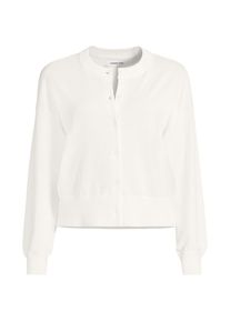 LANDS' END Kurzer Feinstrick-Cardigan aus Baumwolle f&uuml;r Damen in Plus-Gr&ouml;&szlig;e, Damen, size: plus, Elfenbein, Baumwolle, by Lands' End