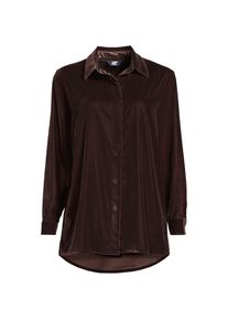 LANDS' END Samtbluse f&uuml;r Damen in Plus-Gr&ouml;&szlig;e, Damen, size: plus, Braun, Polyester, by Lands' End