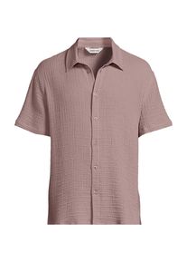 LANDS' END Doppellagiges Kurzarm-Hemd f&uuml;r Herren, Herren, size: regular, Pink, by Lands' End