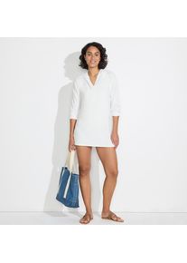 LANDS' END Langes Kapuzen-Badeshirt f&uuml;r Damen, Damen, size: regular, Wei&szlig;, Nylon-Mischung, by Lands' End