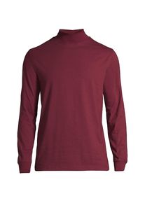 LANDS' END Super-T Stehbundshirt f&uuml;r Herren, Classic Fit, Herren, size: regular, Rot, Baumwolle, by Lands' End