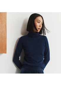 LANDS' END Rollkragen-Pullover aus Kaschmir, Damen, size: regular, Blau, Kaschmir, by Lands' End