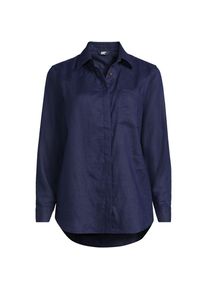 LANDS' END Premium Reinleinen-Bluse f&uuml;r Damen in Plus-Gr&ouml;&szlig;e, Damen, size: plus, Blau, Leinen, by Lands' End