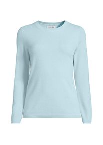 LANDS' END Kaschmir-Pullover mit rundem Ausschnitt, Damen, size: regular, Blau, Kaschmir, by Lands' End