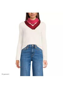 LANDS' END Gemusterter Karreeschal aus Wolle f&uuml;r Damen, Damen, size: regular, Rot, Wolle, by Lands' End