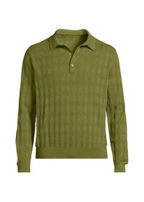 LANDS' END Feinstrick-Poloshirt f&uuml;r Herren, Herren, size: regular, Gr&uuml;n, Baumwolle, by Lands' End