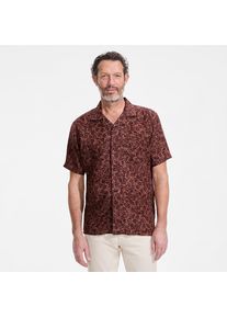 LANDS' END Premium Reinleinen-Hemd mit Kuba-Kragen f&uuml;r Herren in Tall-Gr&ouml;&szlig;e, Herren, size: tall, Braun, Baumwolle/Leinen, by Lands' End