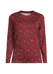 LANDS' END Supima-Shirt, Langarm, Damen, size: regular, Rot, Baumwolle, by Lands' End