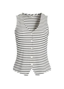 LANDS' END &Auml;rmellose Feinstrick-Weste f&uuml;r Damen, Damen, size: regular, Elfenbein, Elasthan/Viskose/Polyester-Mischung, by Lands' End