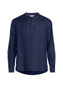 LANDS' END Grandad-Hemd aus reinem Leinen f&uuml;r Herren, Herren, size: Mens Regular, Blau, Leinen, by Lands' End