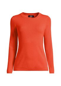 LANDS' END Kaschmir-Pullover mit rundem Ausschnitt, Damen, size: regular, Orange, Kaschmir, by Lands' End