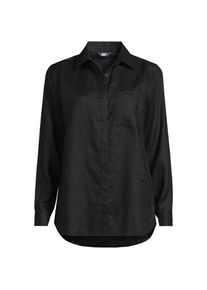 LANDS' END Premium Reinleinen-Bluse f&uuml;r Damen, Damen, size: regular, Schwarz, Leinen, by Lands' End